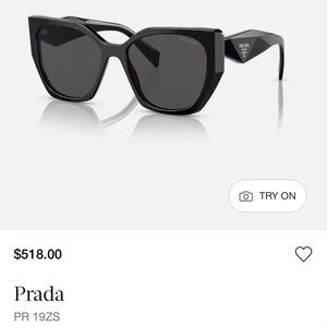 Prada black 19zs sunglasses
